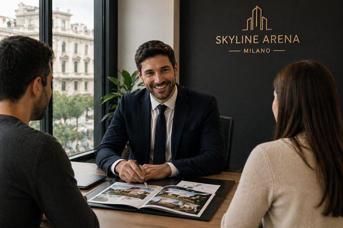 Icona di un consulente immobiliare dedicato al cliente